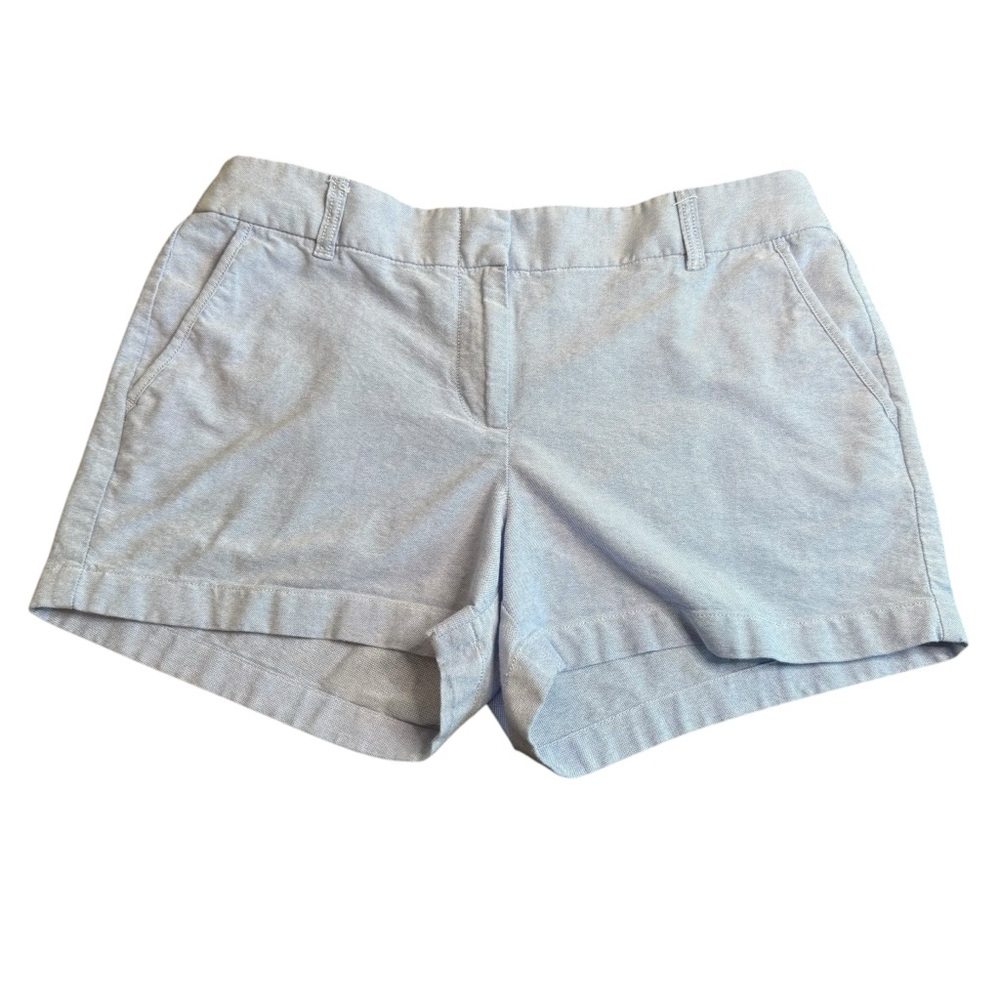 J Crew Light Blue Low Rise Chino Shorts Size 8 Spring Summer